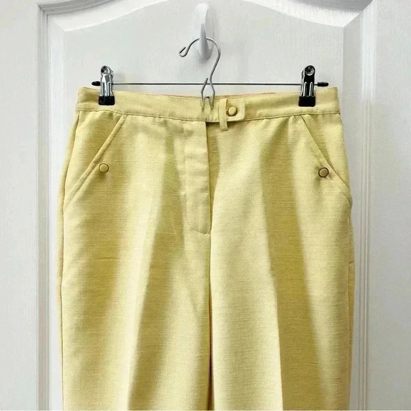 Vintage Pantsuit Blazer Trousers Matching Set Yellow Size 8 Petite - Picture 10 of 16